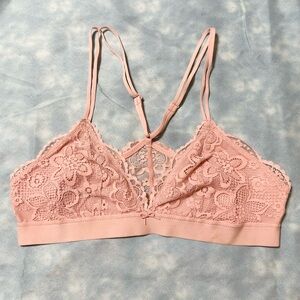 Aerie American Eagle size medium pink nude lace bra